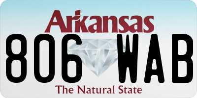 AR license plate 806WAB