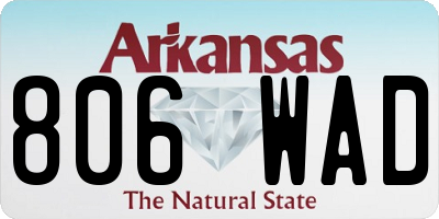AR license plate 806WAD