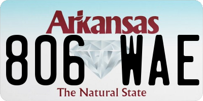 AR license plate 806WAE