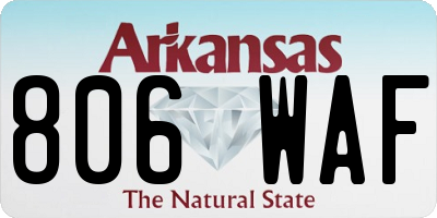 AR license plate 806WAF