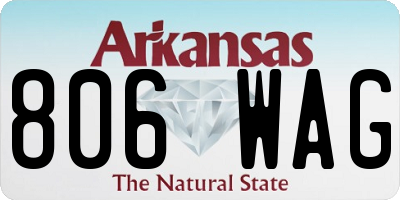 AR license plate 806WAG