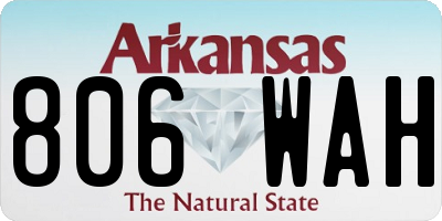 AR license plate 806WAH