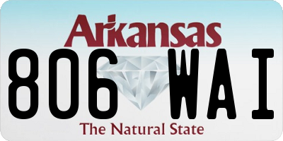 AR license plate 806WAI