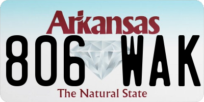 AR license plate 806WAK