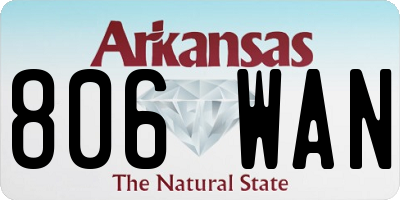 AR license plate 806WAN