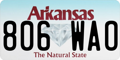 AR license plate 806WAO