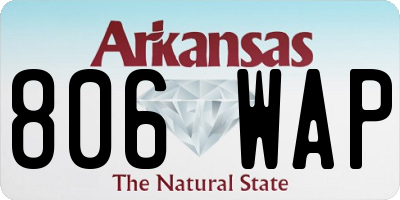 AR license plate 806WAP