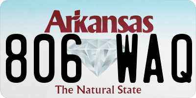 AR license plate 806WAQ