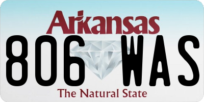AR license plate 806WAS