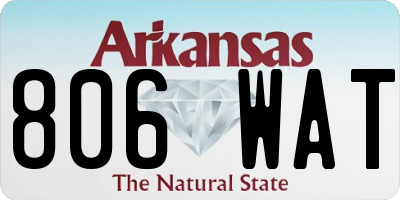 AR license plate 806WAT