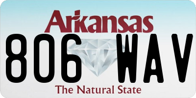 AR license plate 806WAV