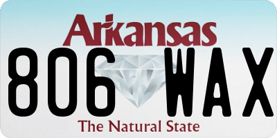 AR license plate 806WAX