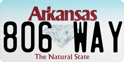 AR license plate 806WAY