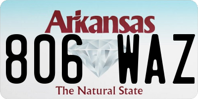 AR license plate 806WAZ