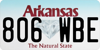 AR license plate 806WBE
