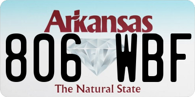 AR license plate 806WBF