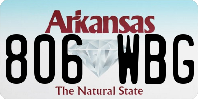 AR license plate 806WBG