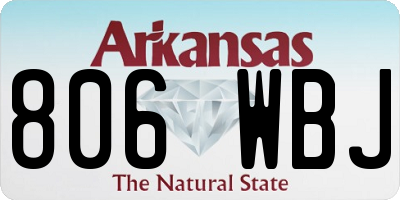 AR license plate 806WBJ
