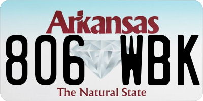 AR license plate 806WBK