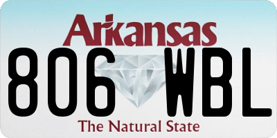 AR license plate 806WBL