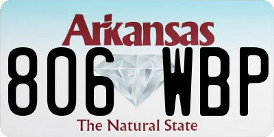 AR license plate 806WBP