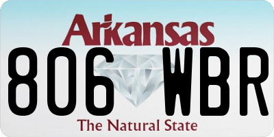 AR license plate 806WBR