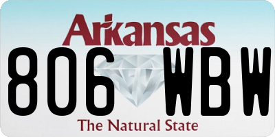 AR license plate 806WBW