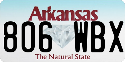 AR license plate 806WBX
