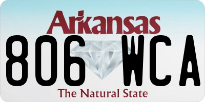 AR license plate 806WCA