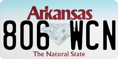 AR license plate 806WCN