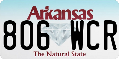 AR license plate 806WCR
