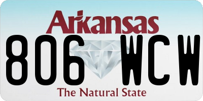 AR license plate 806WCW