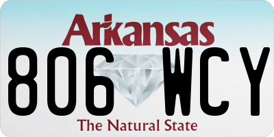 AR license plate 806WCY