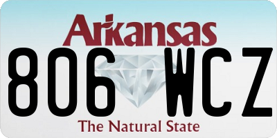 AR license plate 806WCZ
