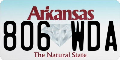 AR license plate 806WDA