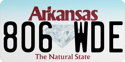 AR license plate 806WDE