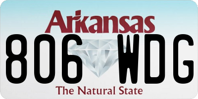 AR license plate 806WDG