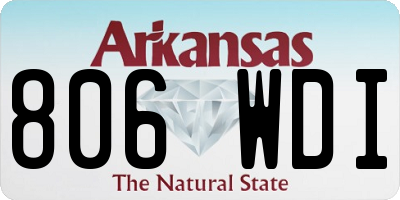 AR license plate 806WDI