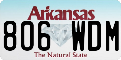 AR license plate 806WDM