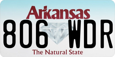 AR license plate 806WDR