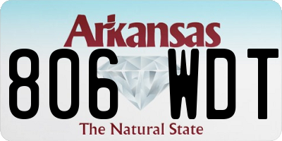 AR license plate 806WDT