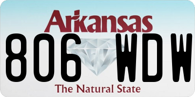 AR license plate 806WDW
