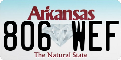 AR license plate 806WEF