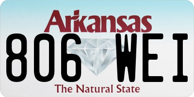 AR license plate 806WEI