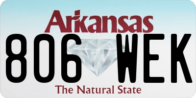 AR license plate 806WEK