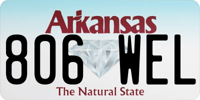 AR license plate 806WEL