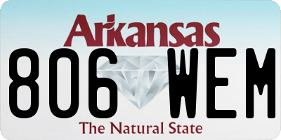 AR license plate 806WEM