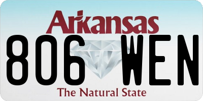 AR license plate 806WEN
