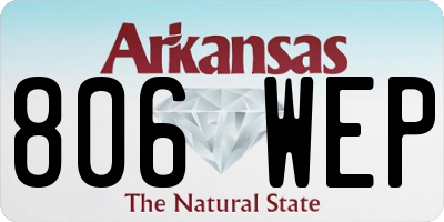 AR license plate 806WEP