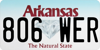 AR license plate 806WER